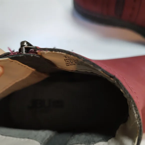 JBU juno double zip wine color ankle boot women's Size 10 - Picture 9 of 16